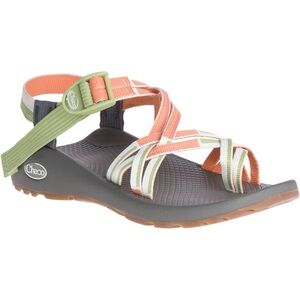 Chaco Women ZX Classic Strappy Sandals - Green, Orange, White